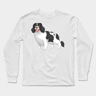 Black & White English Springer Spaniel Dog Long Sleeve T-Shirt